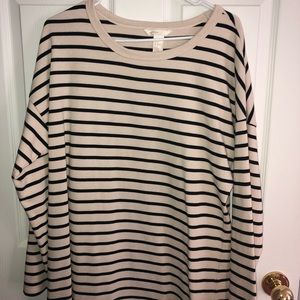 Long sleeve striped dress